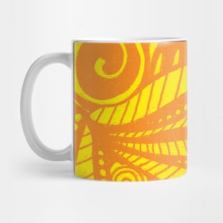 Tangerine Tiki Parrot Mug